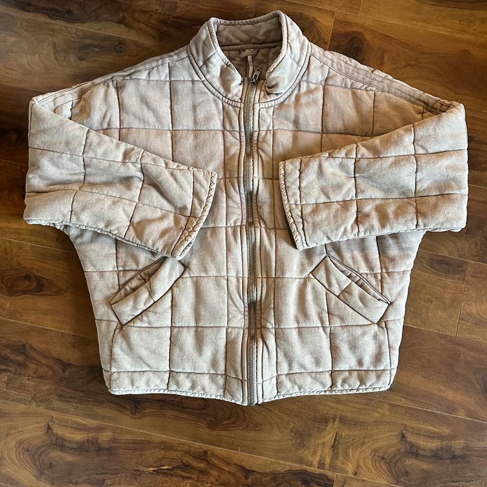 Free People Dolman Quilted Jacket - Champagne